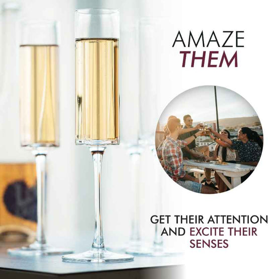ELIXIR GLASSWARE Premium Crystal Wine Glasses 14oz x 4 - Red & White Wine -  Modern Design - Perfect Gift 