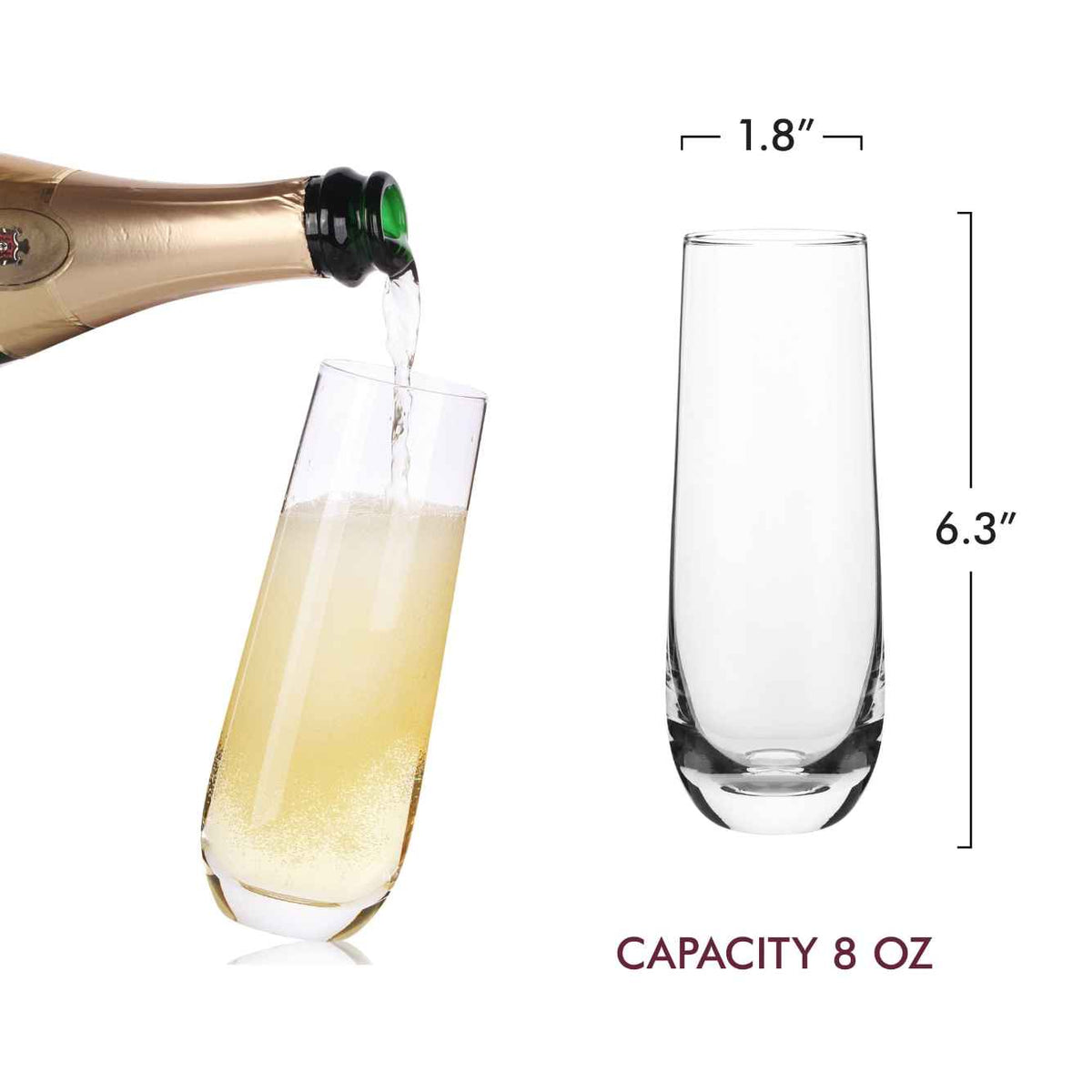 Korabel Stemless Champagne Flute (6 Oz.)
