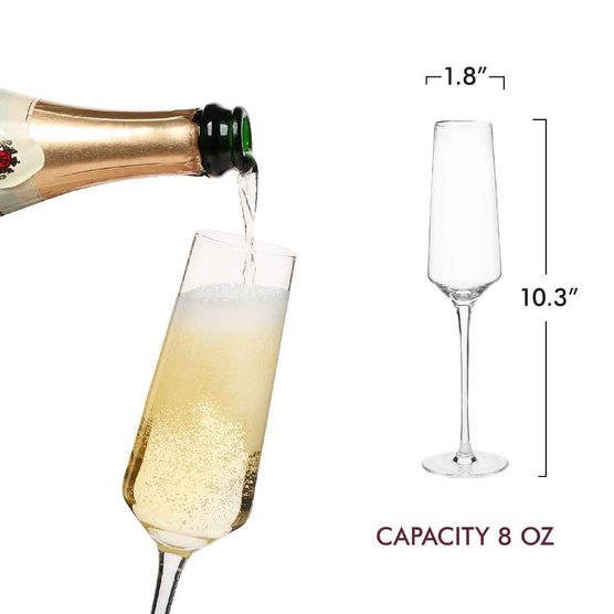 Crystal Classic Champagne Flutes 4 pack 8oz