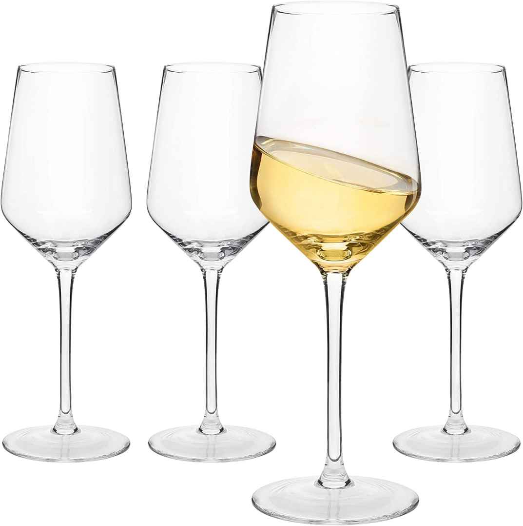 ELIXIR GLASSWARE Premium Crystal Wine Glasses 14oz x 4 - Red & White Wine -  Modern Design - Perfect Gift