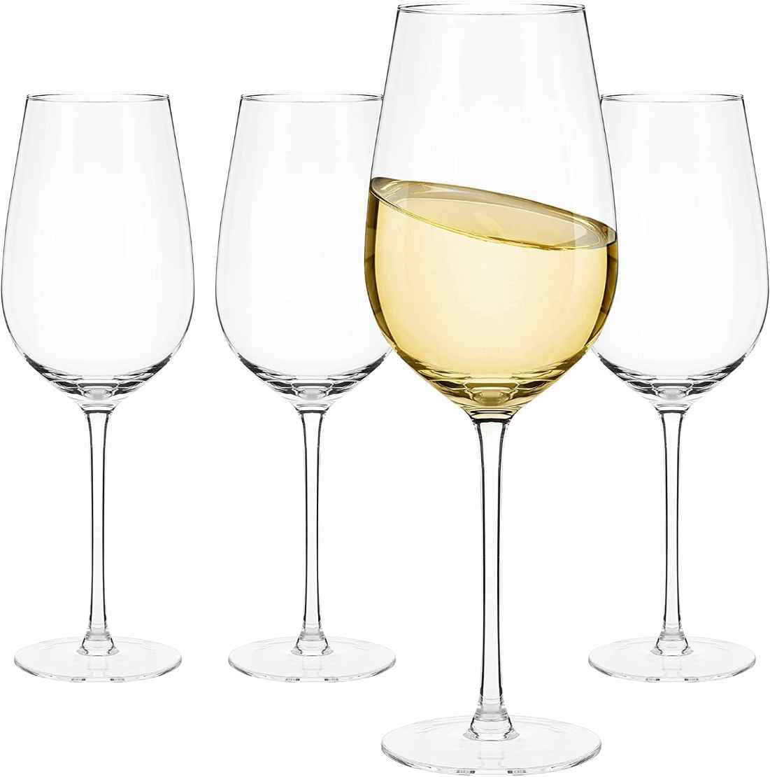 ELIXIR GLASSWARE Premium Crystal Wine Glasses 14oz x 4 - Red
