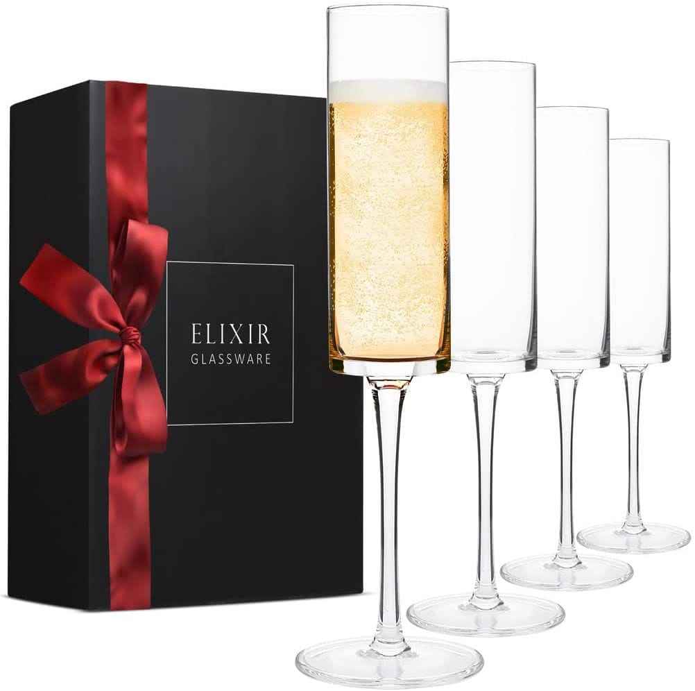 Maxdot 6 Pieces Stemless Champagne Flutes Double-Insulated Champagne Tumbler with Lips 6 oz Stainless Steel Unbreakable Cocktail Cups for Coffee Wine